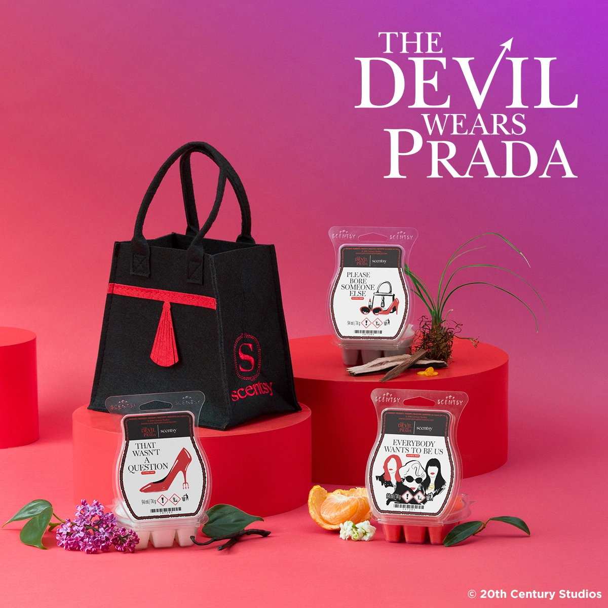 Collection scentsy le Diable s'habille en Prada
