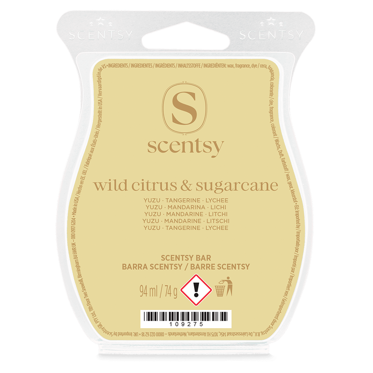 Barre Scentsy Wild Citrus & Sugarcane