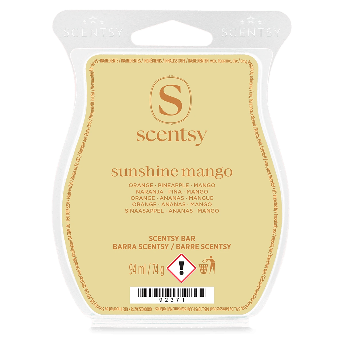 Barre Scentsy Sunshine Mango