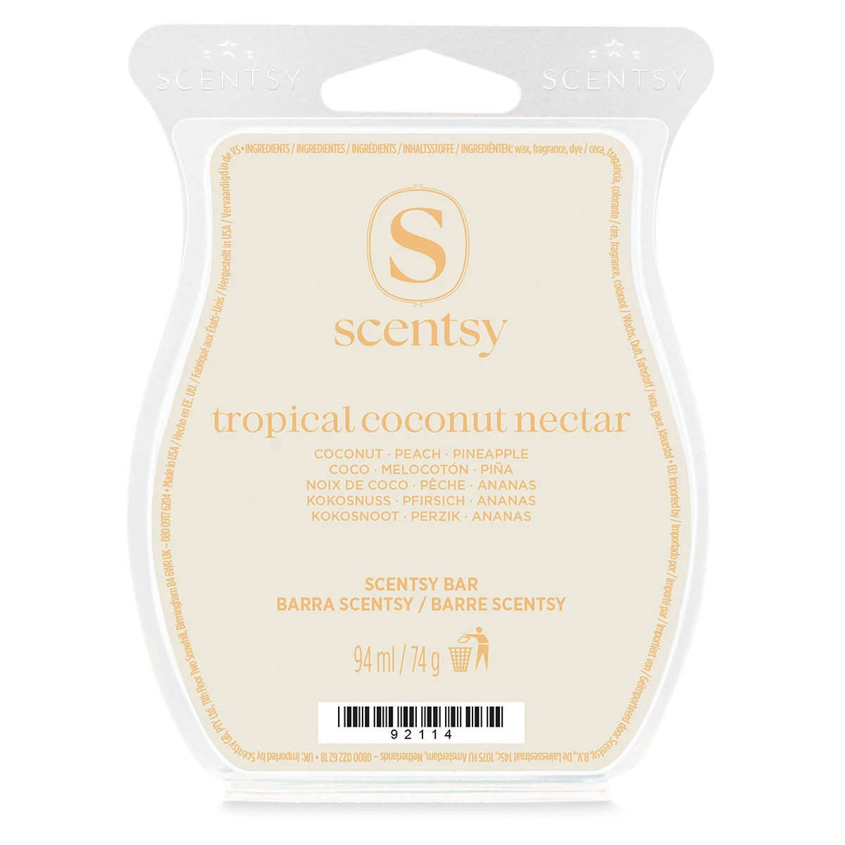 Barre Scentsy Tropical Coconut Nectar