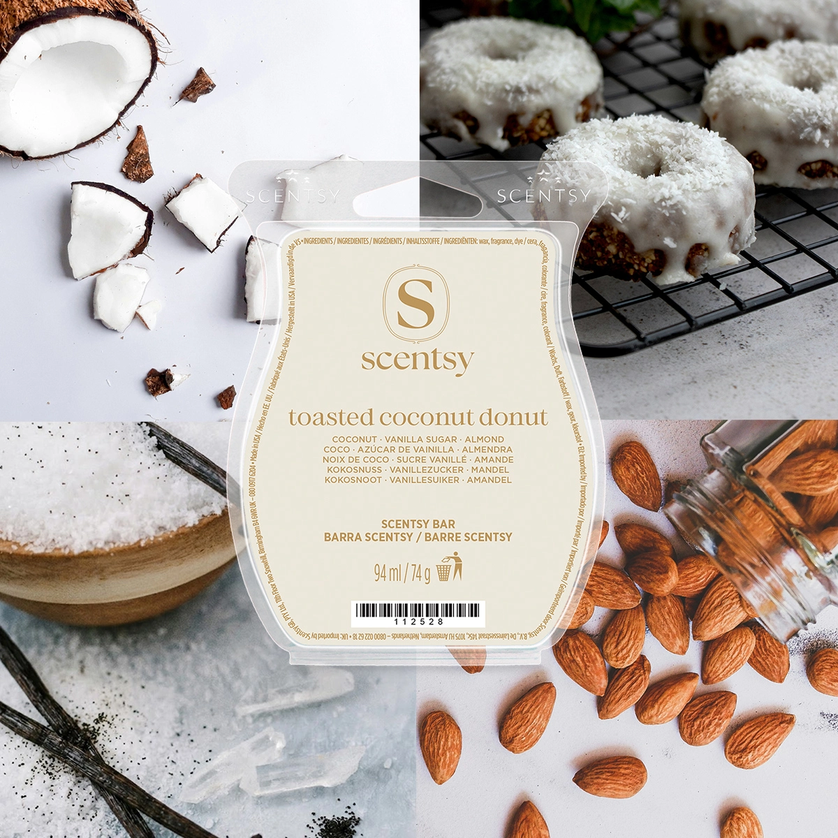 Barre Scentsy Toasted Coconut Donut noix de coco