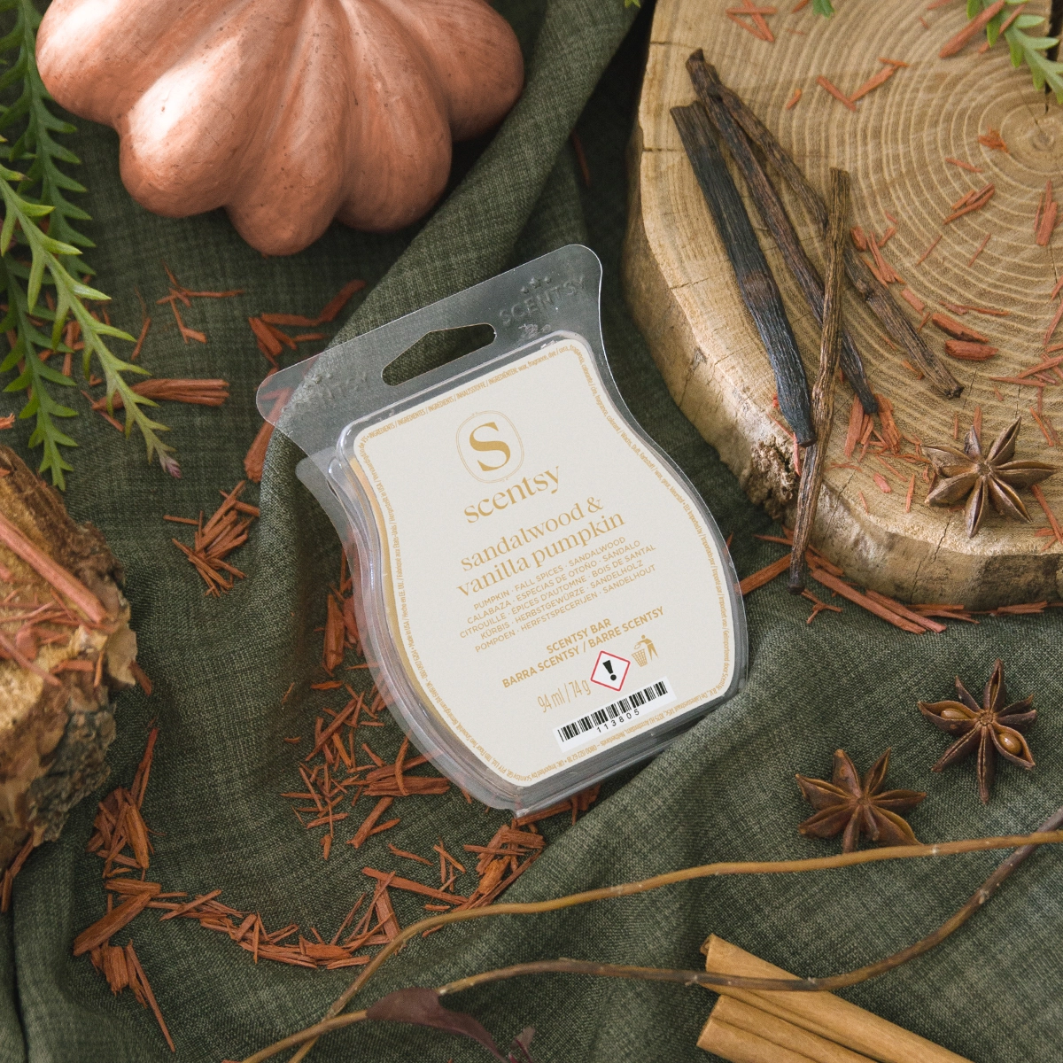 Barre Scentsy Sandalwood & Vanilla Pumpkin