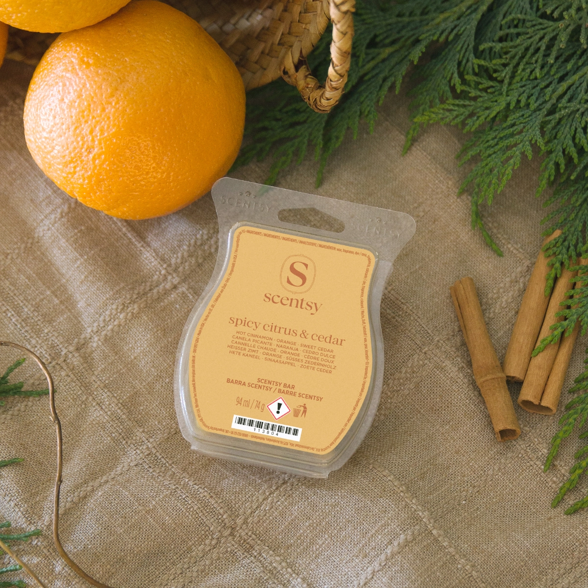 Barre Scentsy Spicy Citrus & Cedar