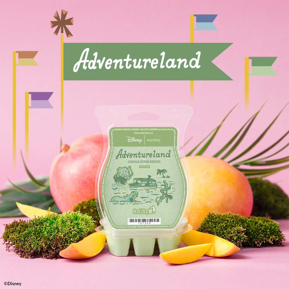 Barre de cire Scentsy Adventureland Jungle River Breeze